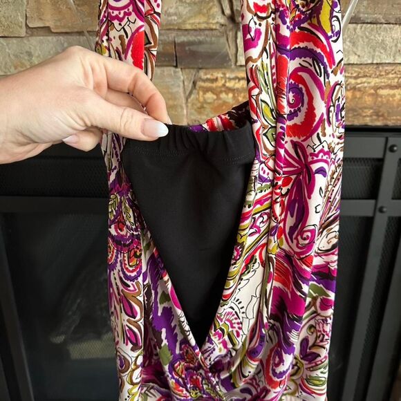 Bisou Bisou Michele Going Out Y2K Halter Top Tube Top Paisley Womens XS - Picture 2 of 5